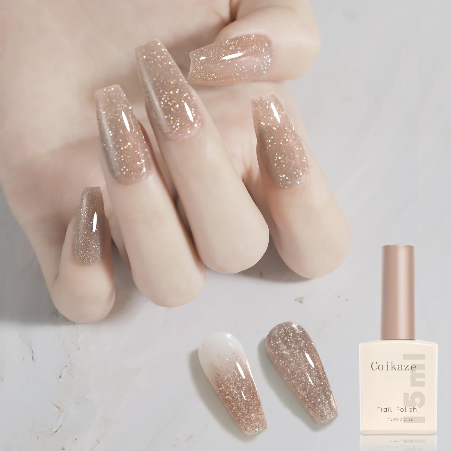 Amazon | Coikaze ラメジェル 単品 フラッシュ ネイルジェル 単色